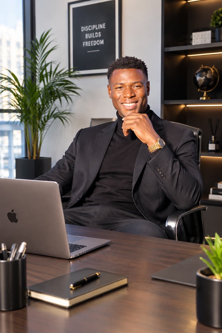 The founder of Mali Digital Lab in his office